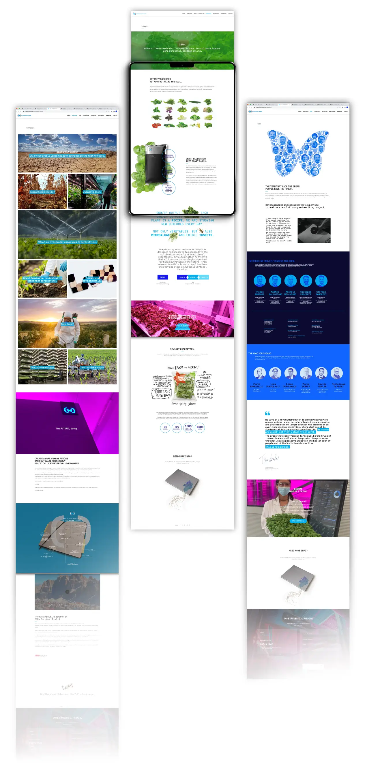 ONO Exponential Farming website